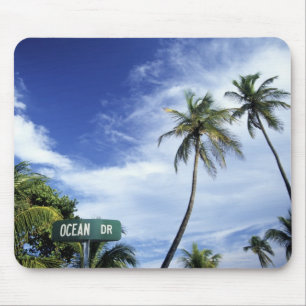 Ocean Drive' road sign, South Beach, Miami, Florid Mouse Mat