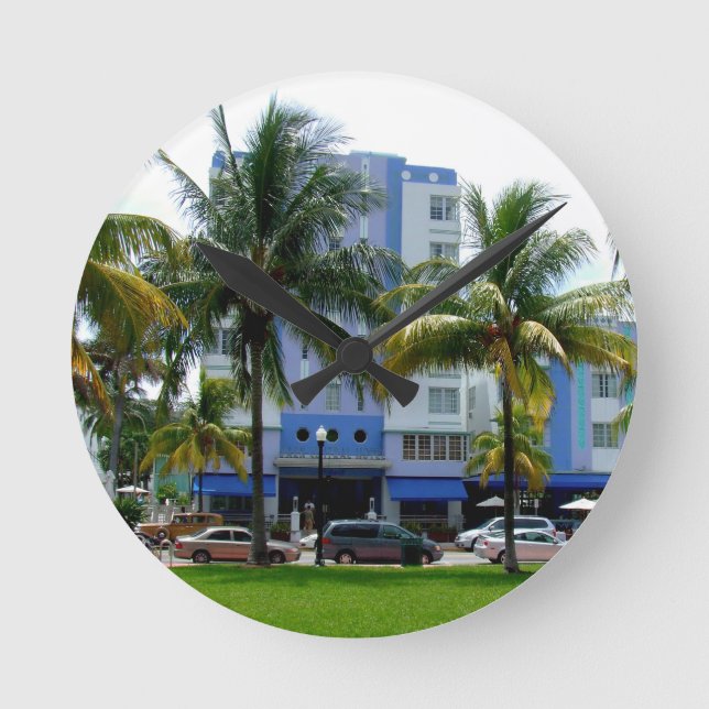 Ocean Drive Round Clock (Front)