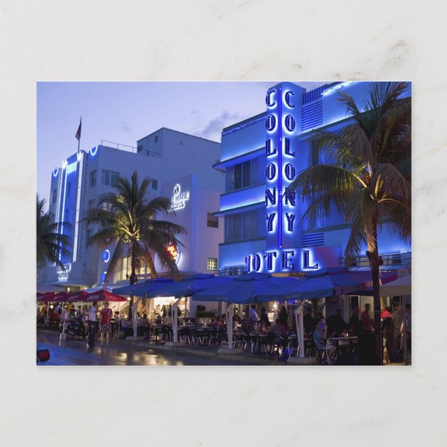 Ocean Drive, South Beach, Miami Beach, 2 Postcard (Front)