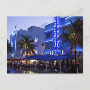 Ocean Drive, South Beach, Miami Beach, 2 Postcard