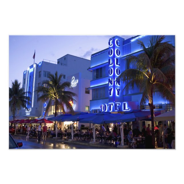 Ocean Drive, South Beach, Miami Beach, Photo Print (Front)