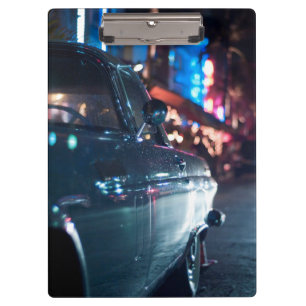 Ocean Drive vintage car Clipboard