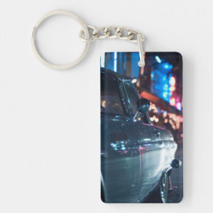 Ocean Drive vintage car Key Ring