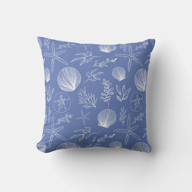 Ocean Elements Throw Pillow (Front)