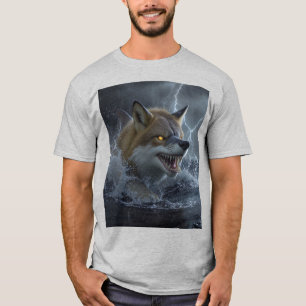 Ocean Ember Fox Shark   Mythical Sea Creature T-Shirt