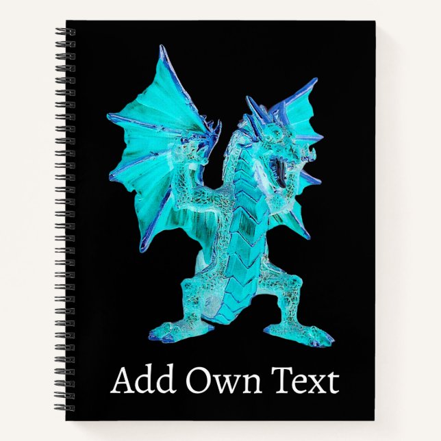 Ocean Ember Serpent Winged Beast Fantasy Realm Art Notebook (Front)