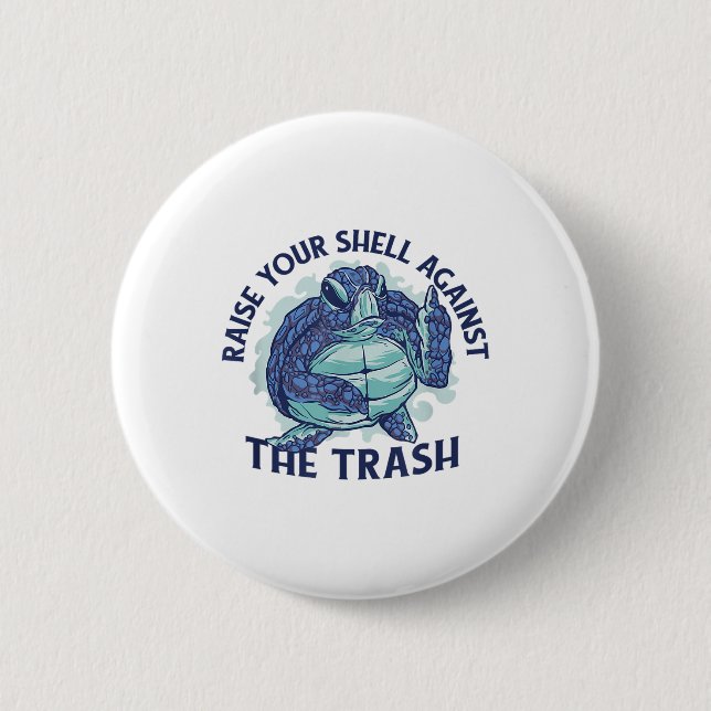Ocean Environmental Protection Turtle _1  6 Cm Round Badge (Front)