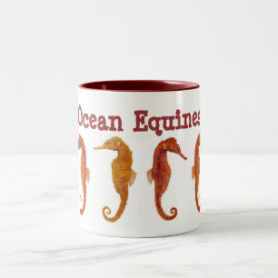 Ocean Equines Two-Tone Coffee Mug