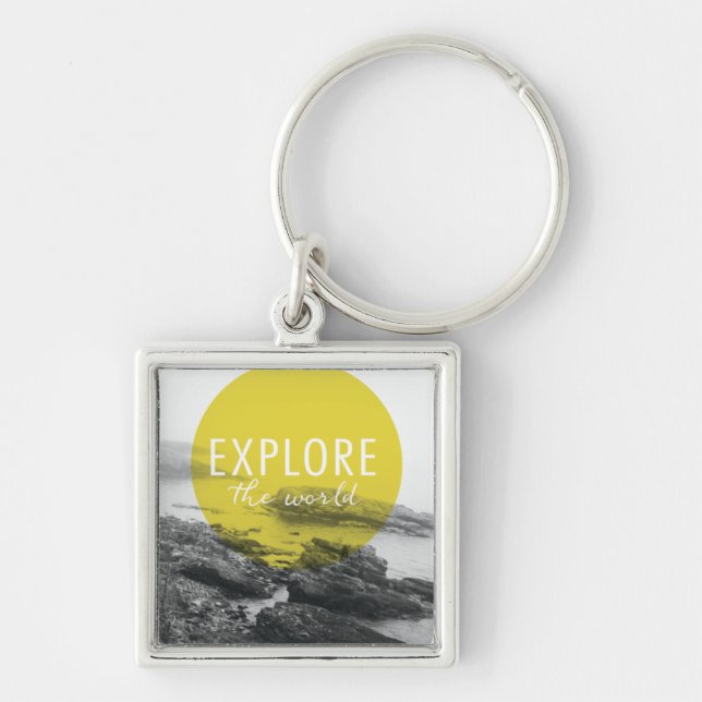 Ocean | Explore The World Quote Key Ring (Front)