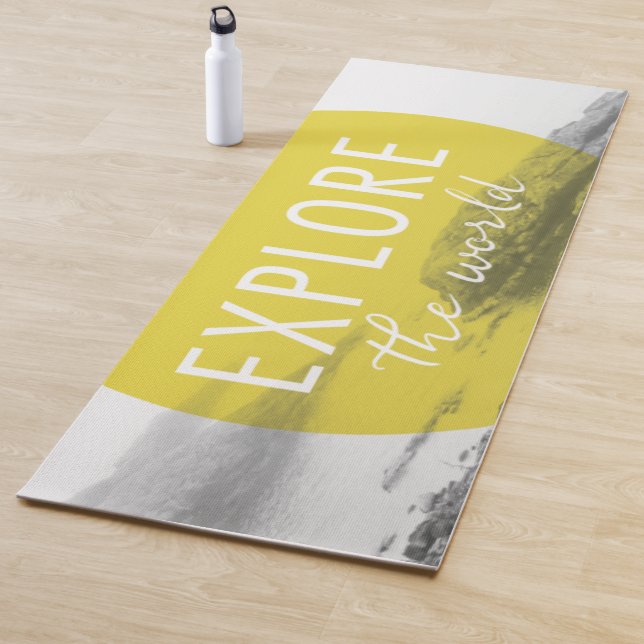Ocean | Explore The World Quote Yoga Mat (In Situ)