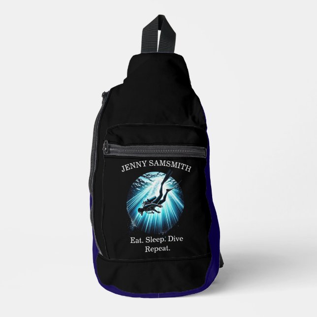 Ocean Explorer: Dive, Laugh, Live! Sling Bag (Front)