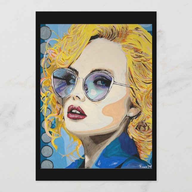 ‘ocean eyes’ Painting on a Small-Scale Print  Invitation (Front)