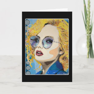'Ocean Eyes' Painting on a  Thank You Card