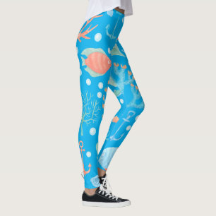 Ocean Fish Design Tights,  Girls Women's Leggings