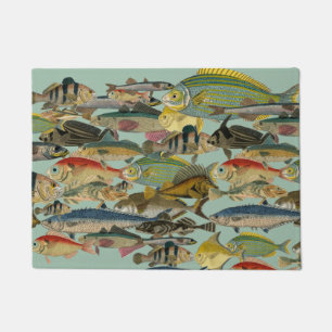 Ocean Fish Fishing Tropical Fish Exotic Colourful  Doormat