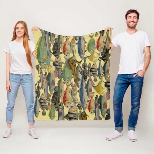 Ocean Fish Fishing Tropical Fish Exotic Colourful  Fleece Blanket (In Situ)