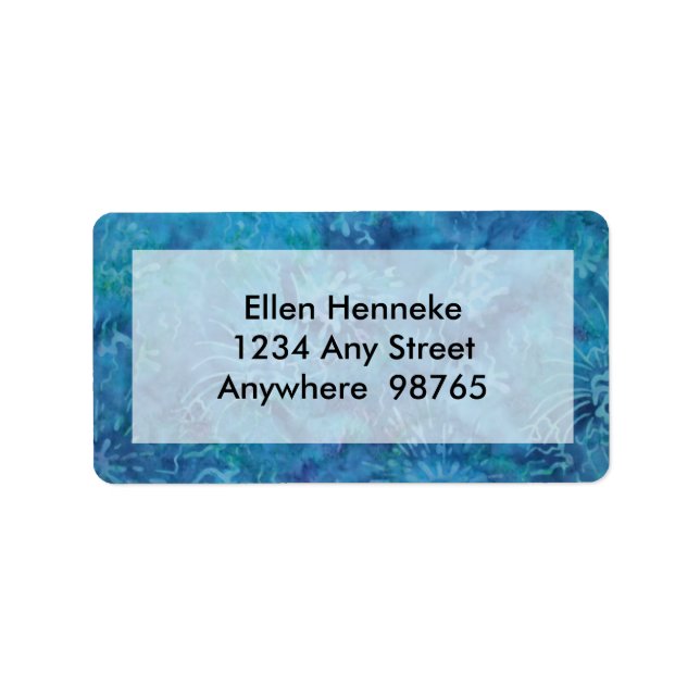 Ocean Floor Batik Label (Front)