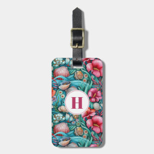 Ocean Floral Luggage Tag
