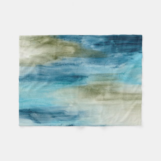 Ocean Flow II Fleece Blanket (Front (Horizontal))