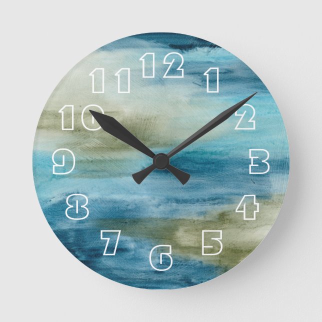 Ocean Flow II Round Clock (Front)