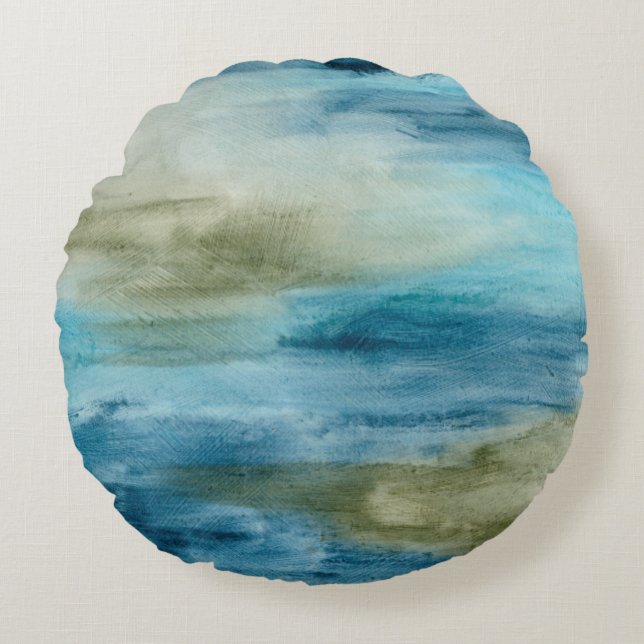 Ocean Flow II Round Cushion (Front)