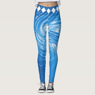 Ocean Flow Wavy Circle Leggings