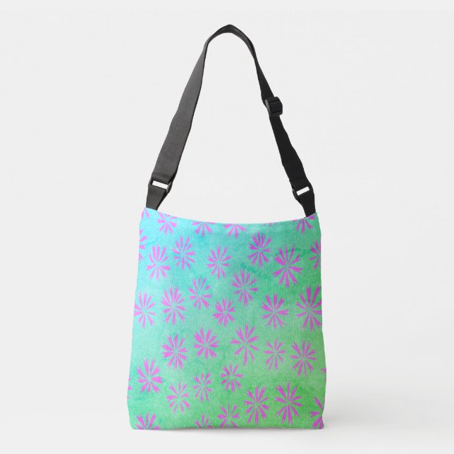 Ocean Flower Crossbody Bag (Front)