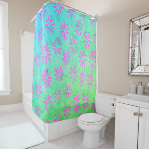Ocean Flower Shower Curtain