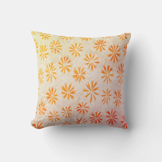 Ocean Flower Throw Pillow (Front)