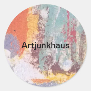 Ocean foam Abstract Painting Hankamer Artjunkhaus Classic Round Sticker