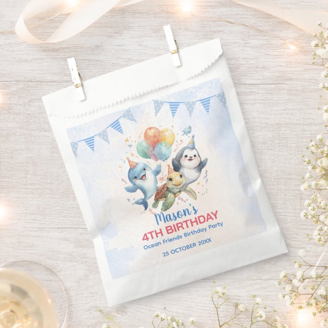 Ocean Friends Birthday  Favour Bags (Clipped)
