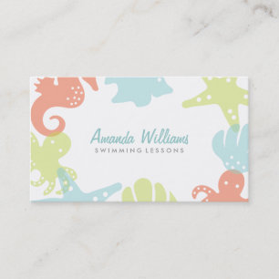 Ocean Friends Swim Lessons Business Cards