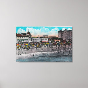 Ocean Front Swimming, Ocean Park Canvas Print