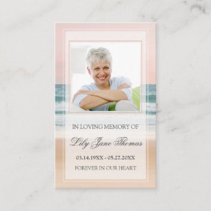 Ocean Funeral Prayer Card   In Loving Memory