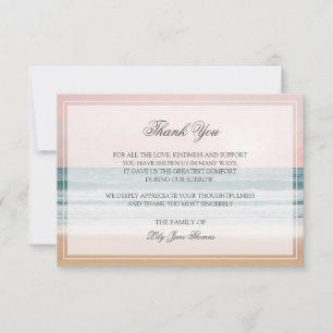 Ocean Funeral Thank You Card   Memorial Card