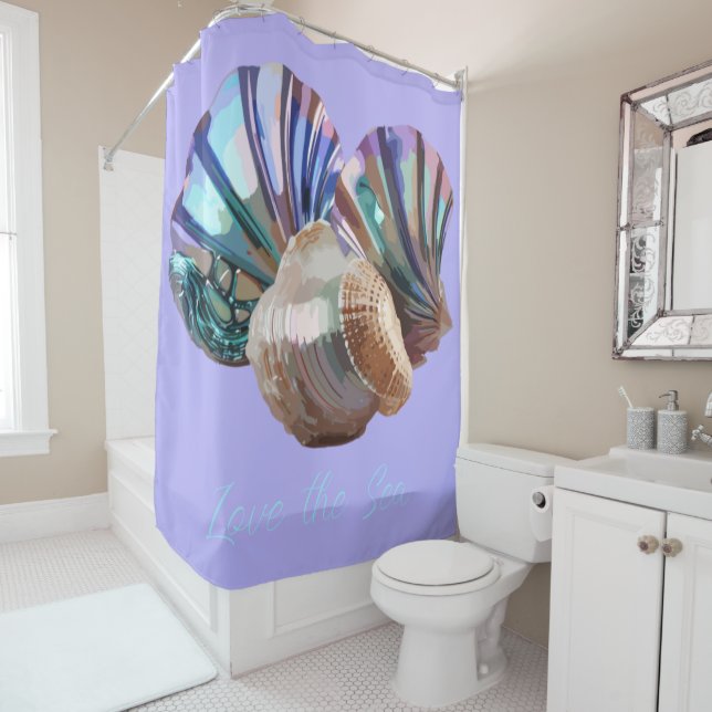 Ocean Gems Shower Curtain (In Situ)