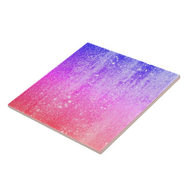 Ocean glam gradient pink-blue tile (Side)