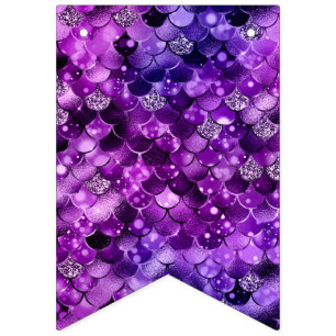 Ocean Glamour Colourful Fish Scales Pattern Bunting