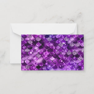 Ocean Glamour Colourful Fish Scales Pattern Card