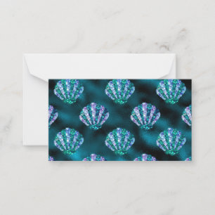 Ocean Glamour Colourful Oyster Pattern Card
