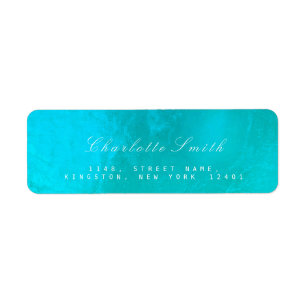 Ocean Glass Metal Return Address Labels