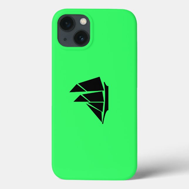 Ocean Glow_Black-on-Green Clipper Ship Case-Mate iPhone Case (Back)