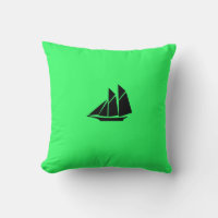 Ocean Glow_Black-on-Green Clipper Ship