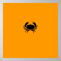 Ocean Glow_Black-on-Orange Crab