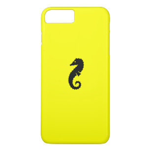 Ocean Glow_Black-on-Yellow Seahorse iPhone 8 Plus/7 Plus Case