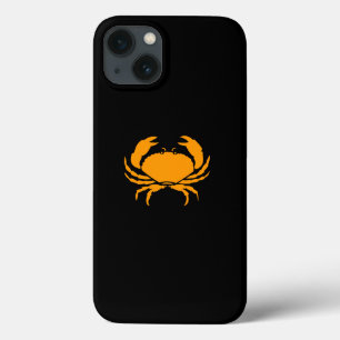 Ocean Glow_Orange on Black Crab iPhone 13 Case