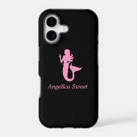 Ocean Glow_Pink-on-Black Mermaid_personalized