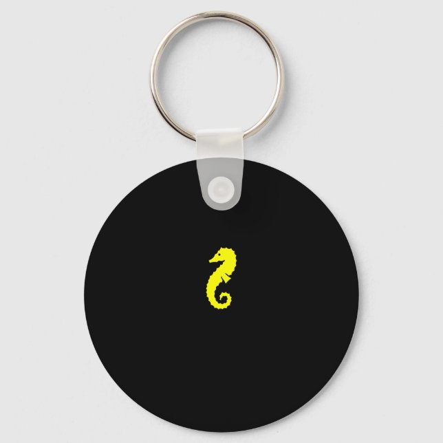 Ocean Glow_Yellow Seahorse Key Ring (Front)