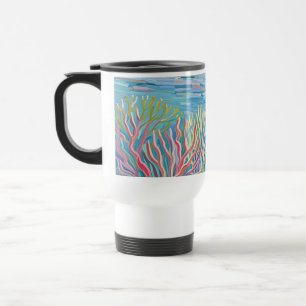Ocean Golden Corals Reef Travel Mug