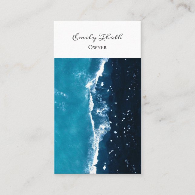 Ocean gradient design business card (Front)